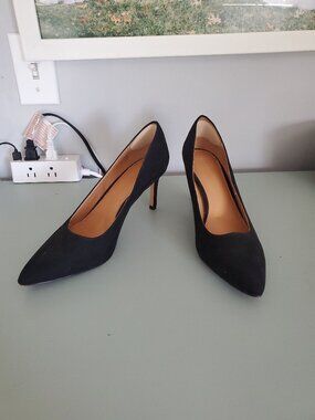Black "Velvet/Suede" Heels